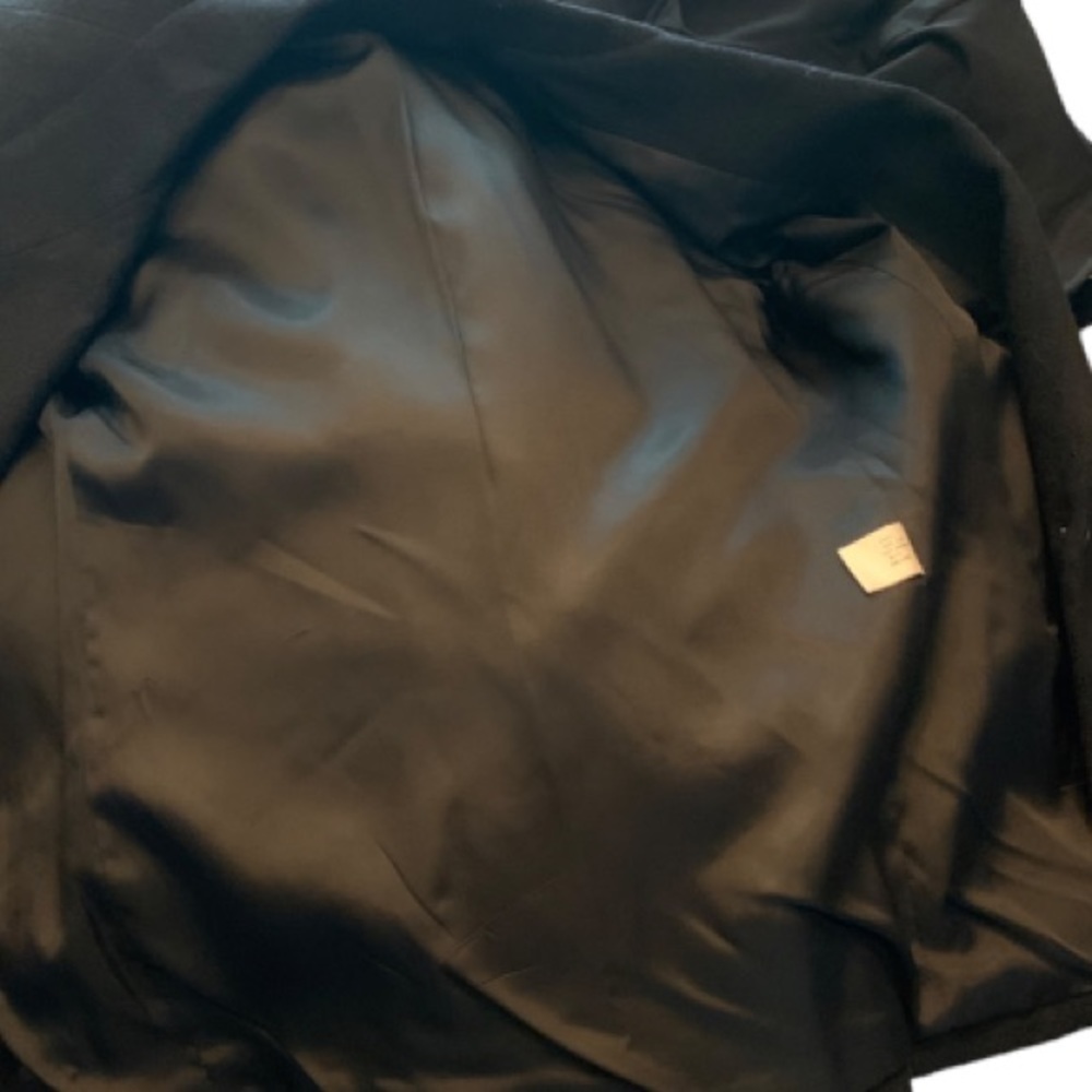 Lands' End Black Single Button Blazer Size 4P Wool & Mohair Blend Notched Lapel - Picture 7 of 9
